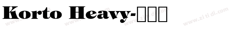 Korto Heavy字体转换